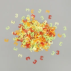 15g numero 3 paillettes cifre coriandoli Paillette per 3 anni Baby Birthday Party Wedding Event apertura decorazione anniversario