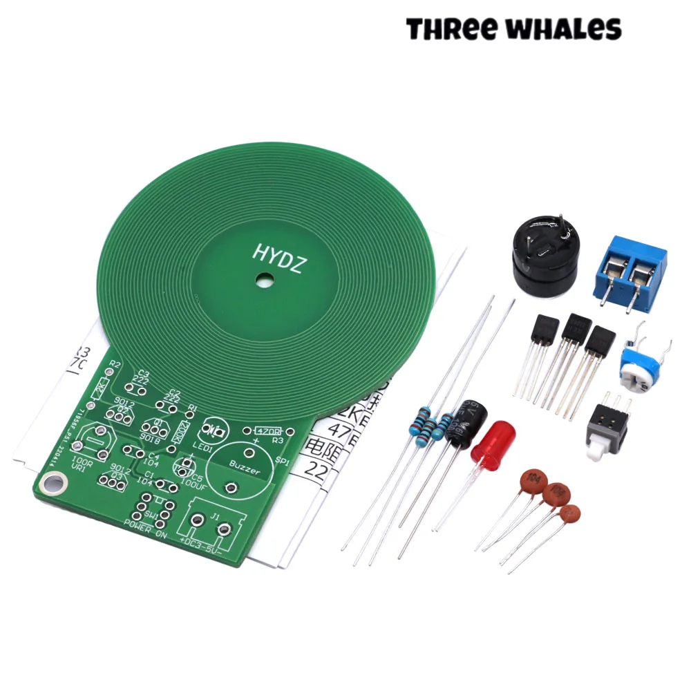 JS-60 DIY Kit Metal Detector Kit Electronic Kit DC 3V-5V 60mm Non-contact Sensor Board Module DIY Electronic Part Metal Detector