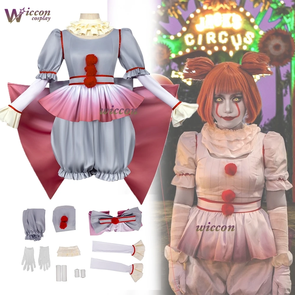 Cos Room Movie Clown Resurrection Costume for Adults Pennywis Costume for Halloween cosplay Clown Resurrection Costume