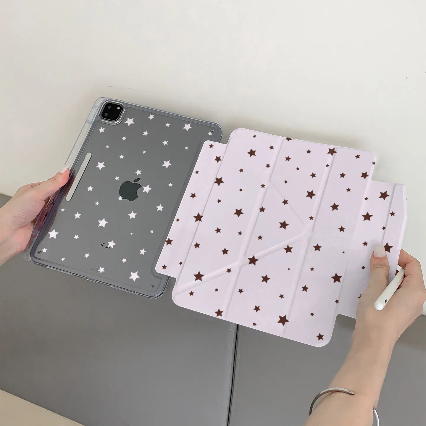 

Ins Star Y+3 fold Tablet Case for iPad 11 Cover Air8/7/6 New iPad 101113 inch Pro Anti Drop Air56 10th/11th MINI Protective Case