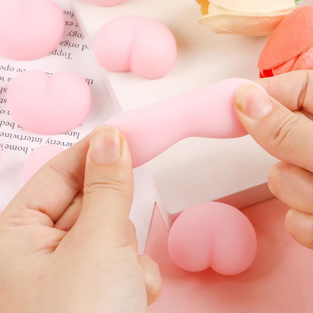 5pcs Cute Pink Love Butt Soft Pinch To Relieve Daily Stress And Tension Decompress Slow Rebound Cute Office Decoration Gift Toys