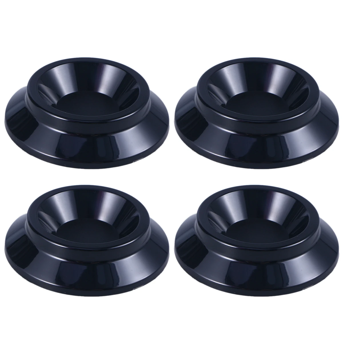

4 PC Casters Non-slip Mat Piano Cups Household Doormats Floormat Vertical Black Baby