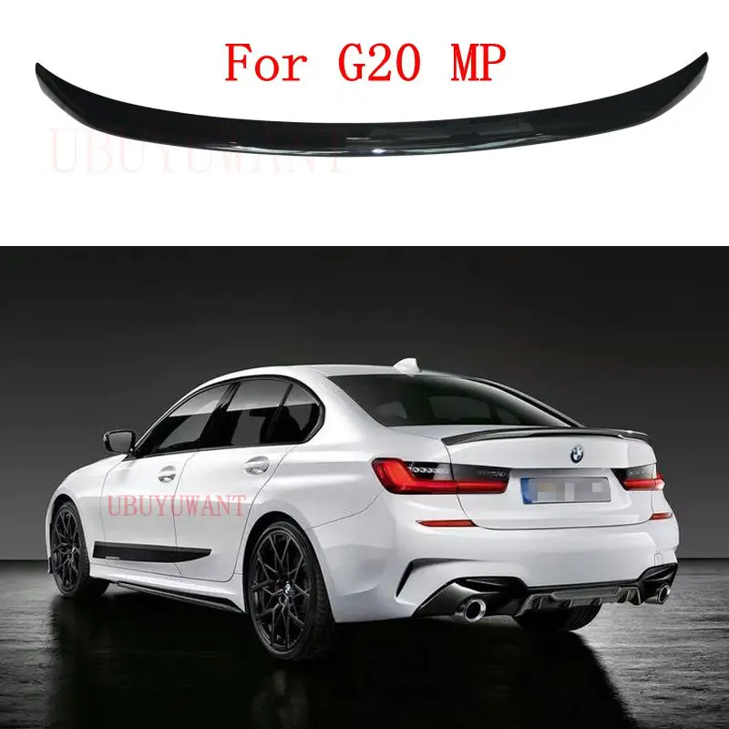 Spoiler Arrière Noir Brillant ABS Pour BMW G20 Série 3 (2019-2020) - Style M - Installation Facile