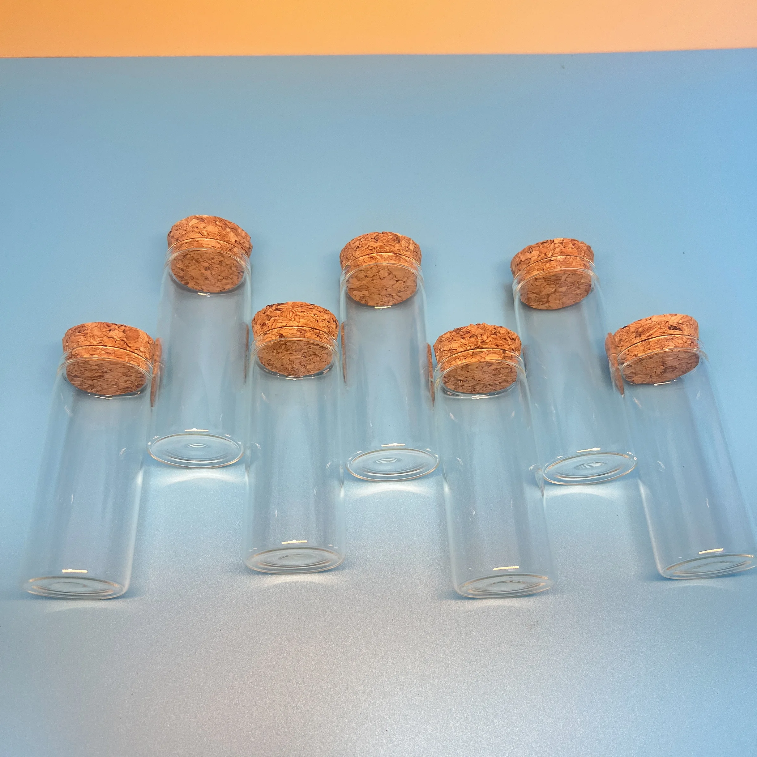 10/15/56 PCS 40ml Glass Test Tubes Cork 26x30x80mm Straight-Mouth Jars Storage Corked Glass Bottles Clear Vials DIY Home Decor