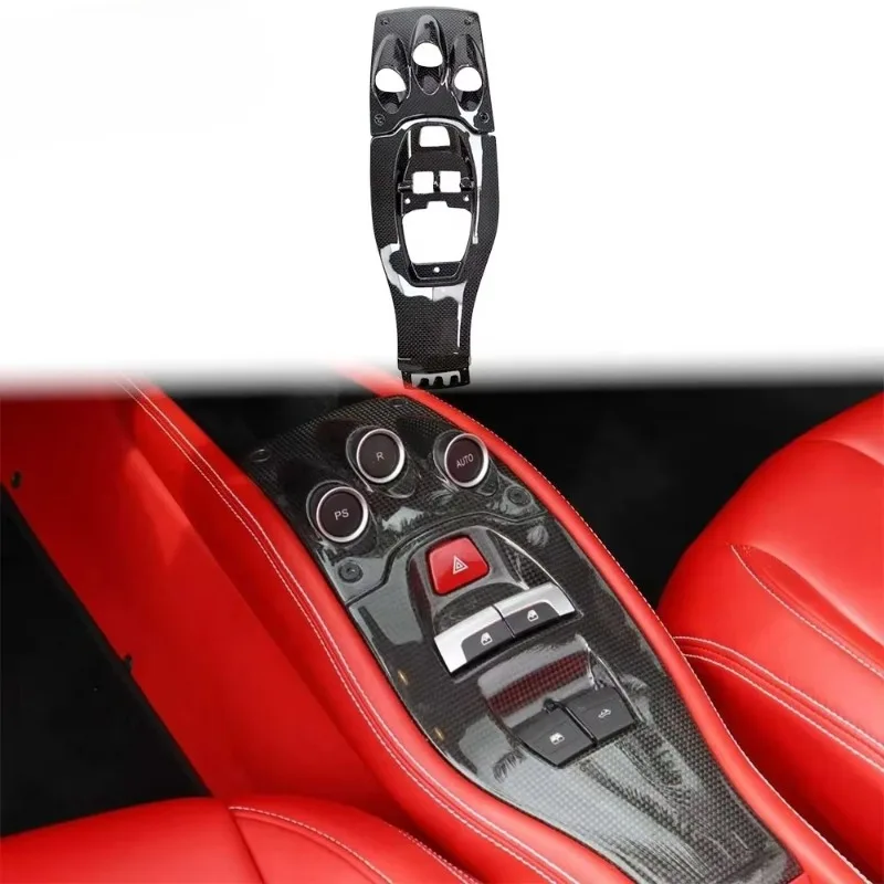 OEM Style Dry Carbon Fiber Center Console Cover for Ferrari 458 Interior Upgrade Customizable Textures Precision Fitment