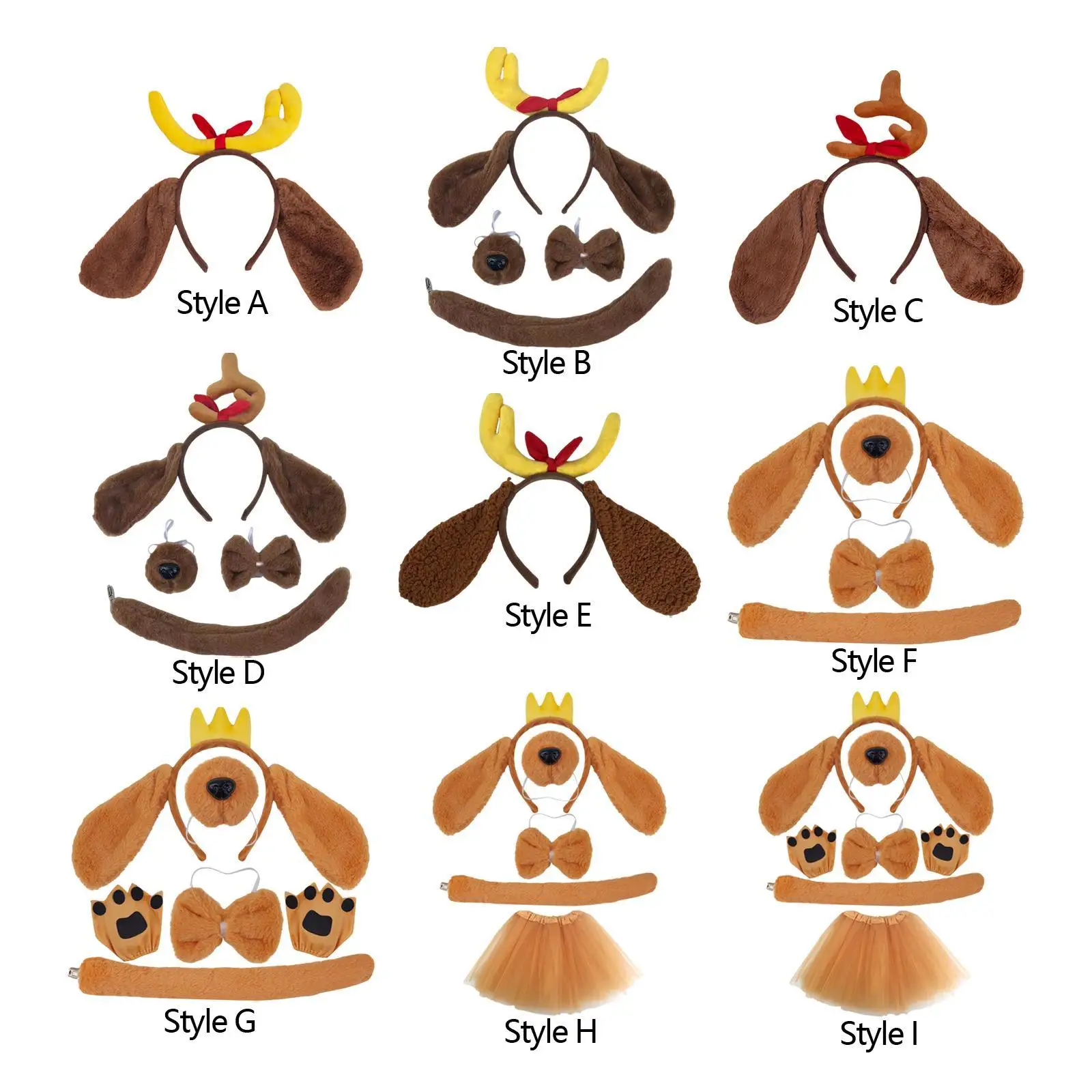 

Dog Ears Headband Cute Dress up Headpiece Puppy Dog Costume for Stage Show
