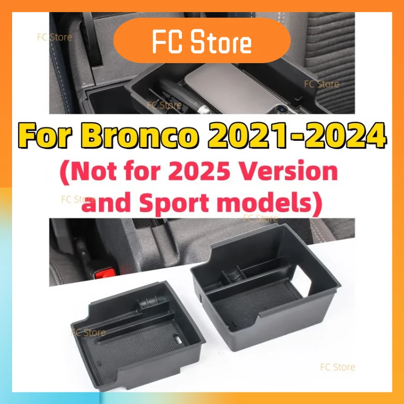 

Для Ford для Bronco 2021 2022 2023 2024, органайзер на центральной консоли, подлокотник, лоток для хранения