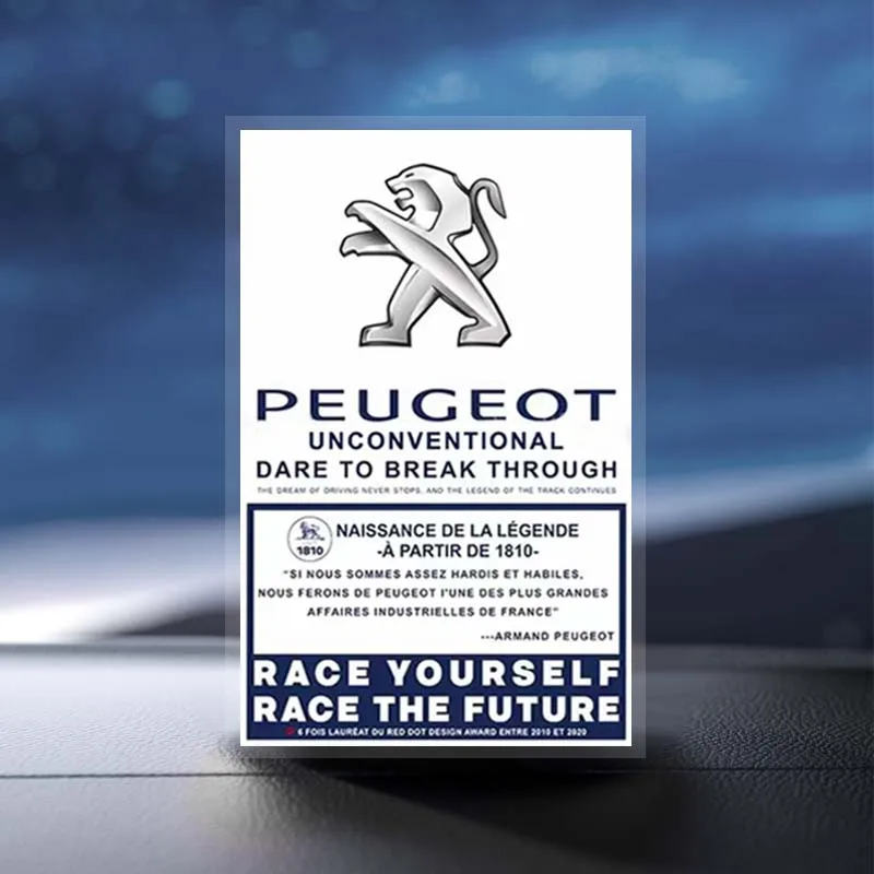 

For Peugeot Static Cling Windshield Sticker Waterproof Front Glass Decal Car Styling Decor Accessories Universal