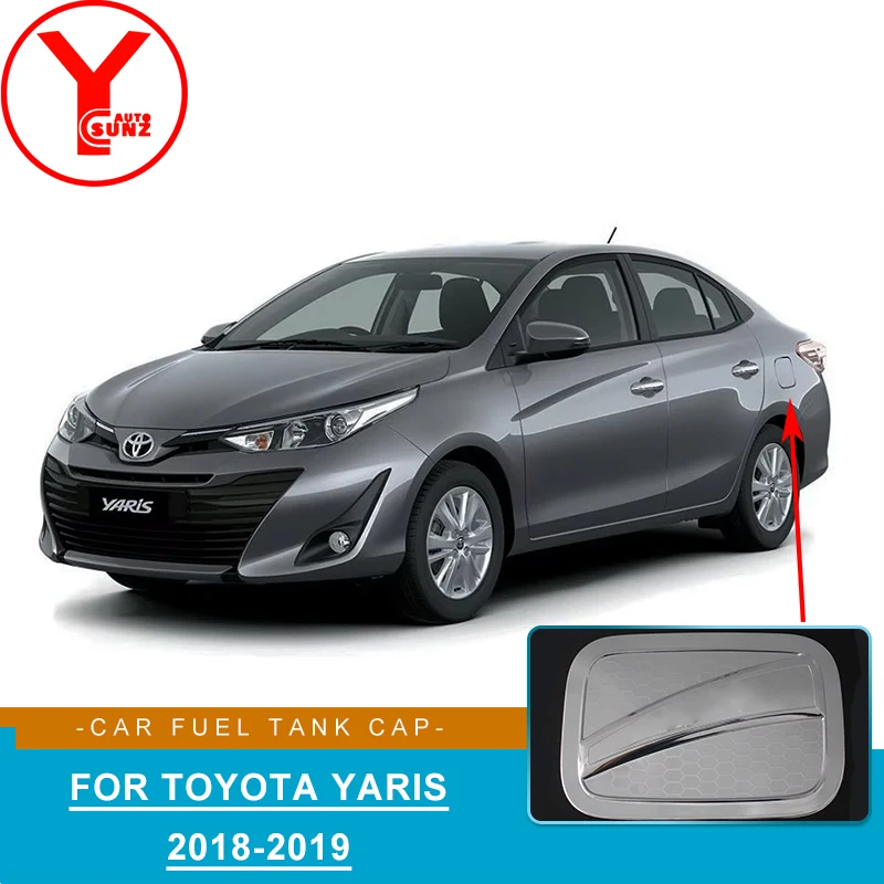 

Хром для крышки топливного бака автомобиля для Toyota Yaris 2018 2019 Седан ABS Авто Внешние запчасти пластина крышка бака аксессуары YCSUNZ
