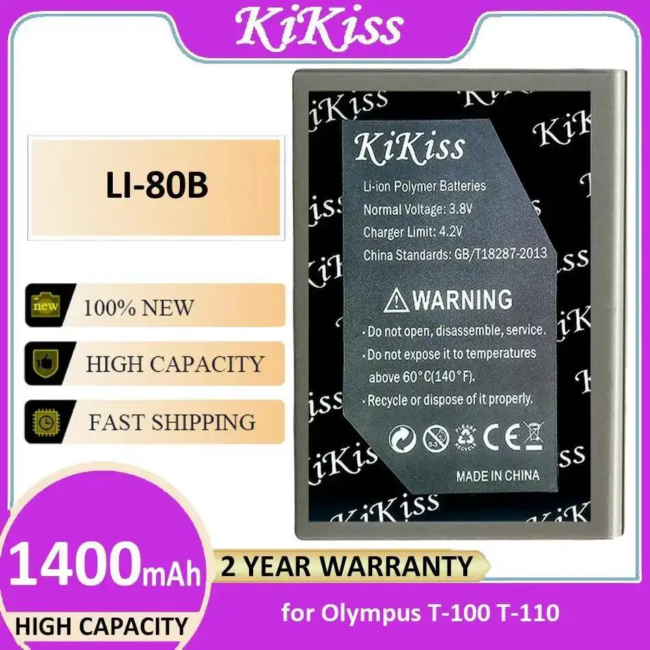 

Для Olympus T-100 T-110 1400 мАч аккумулятор для камеры LI-80B хорошая низкотемпературная производительность
