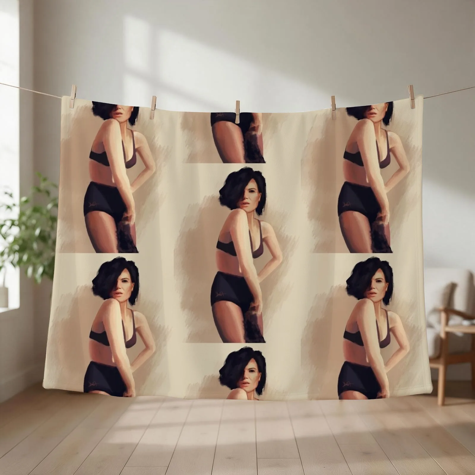 Lana Parrilla Throw Blanket Retros Thins Summer Beddings Custom Blankets