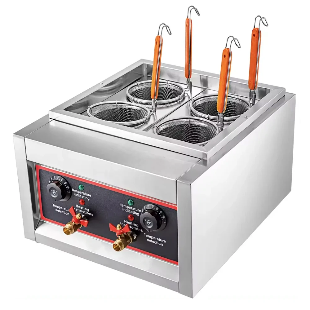 Commercial 4 Cylinders Pasta Cooker 4000W Electric Pasta Boiler Cooker Fast Heating Noodle Cooker Stove