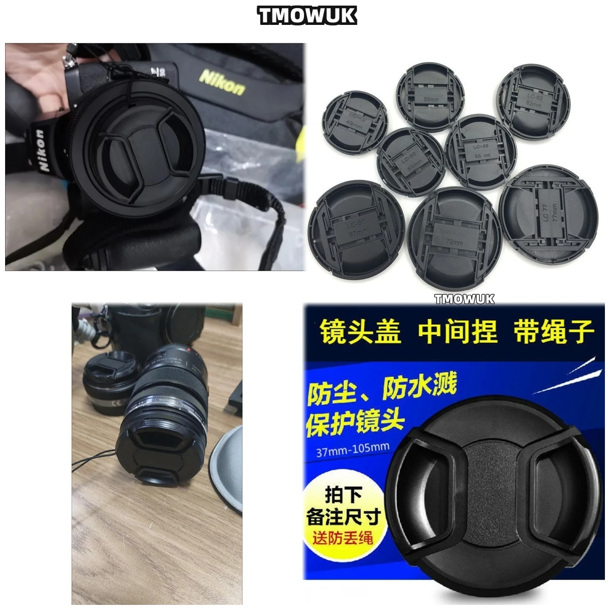 

For PENTAX KF LX K-1 Mark II Q-S1 Ist D K-70 MX K-S1 Camera Lens Cap Protective Cover Center Pinch Snap-on 49mm 52 55 58 62 67 7