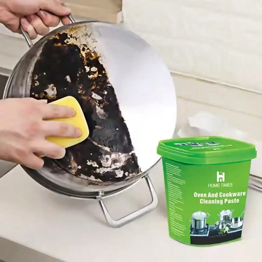 400g Stainless Steel Cleaning Paste, Multi‑Purpose Cookware Cleaner Polish Remove Rust Stains for Pots Pans Utensils