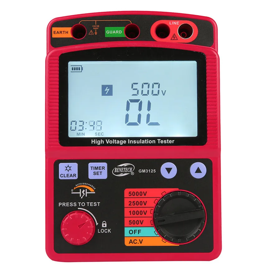 BENETECH GM3125 Digital Insulation Resistance Meter