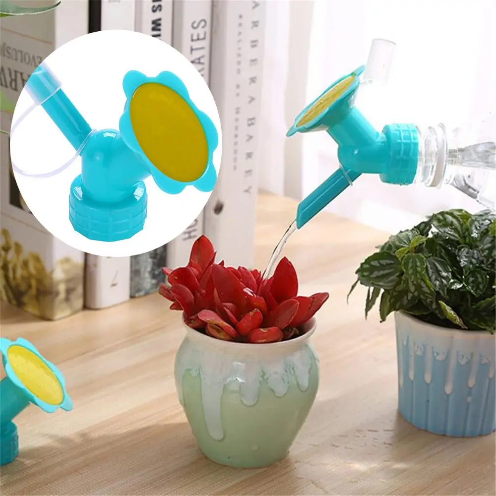 DIY 2 In 1 Bottle Cap Sprinker Plastic Double Head Water Sprinkler Automatic Watering Watering Nozzle Indoor Outdoor