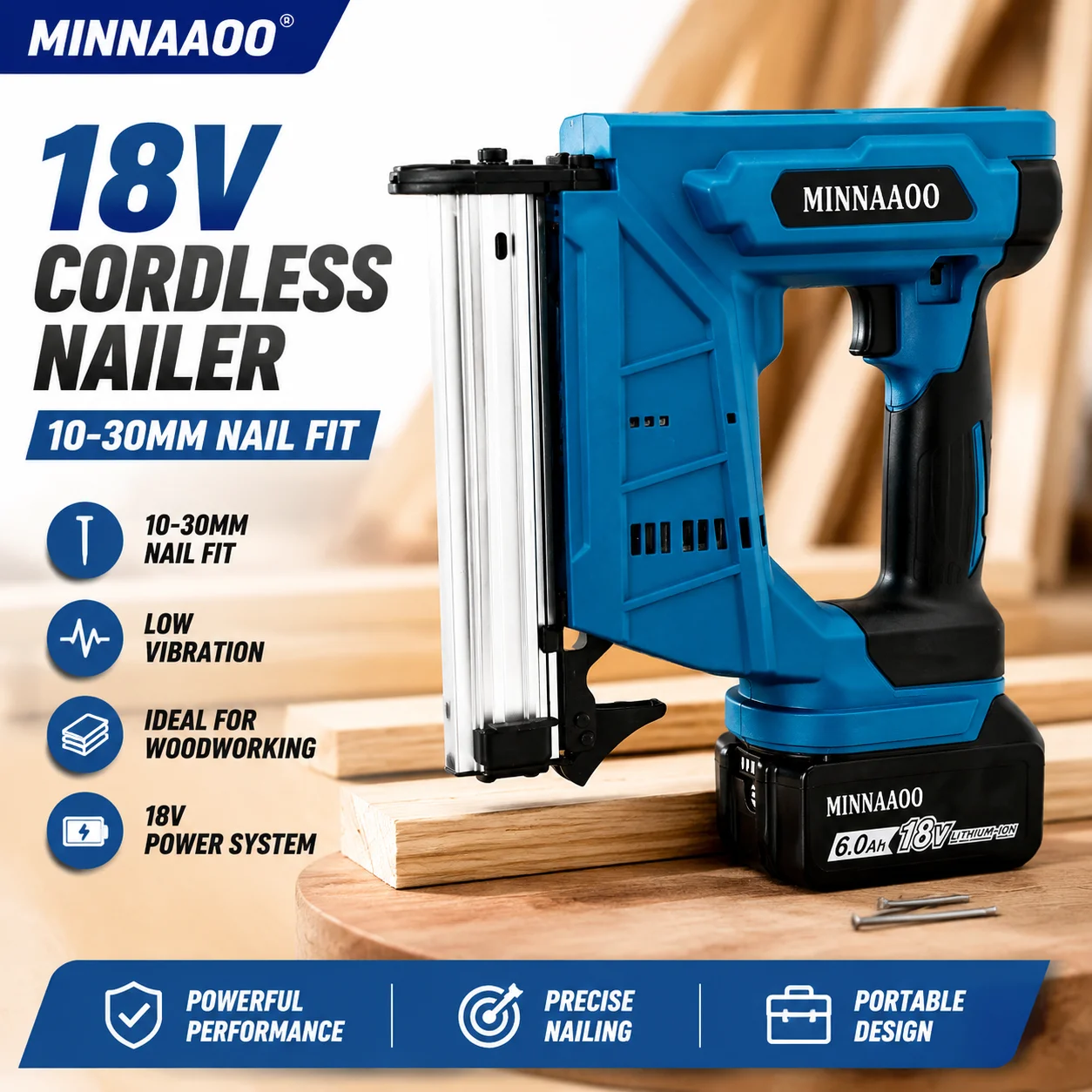 DFN350 Cordless Brad Nailer 15-30mm Nails Lightweight Compact for Trim & Finish Carpentry For 18V Battery Makita