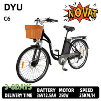 DYU C6 Adult Electric Bike 250W Motor 36v20AH Battery  Electric Bicycle 26 Inch Tire 25km/h Speed City Commuter E-bike