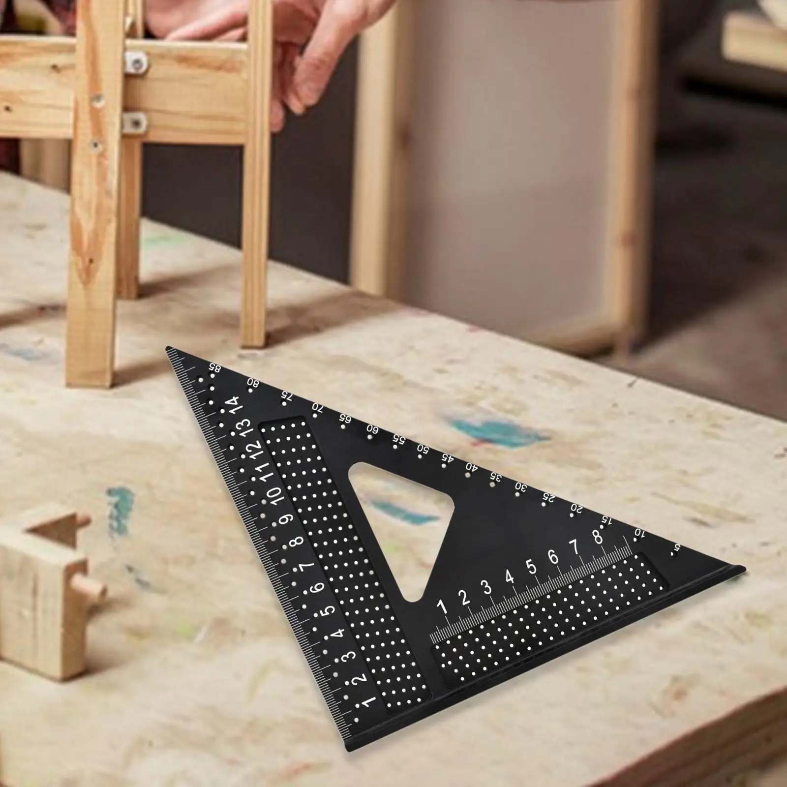 

Carpenter Square Woodworking 7" Versatile Metric Portable DIY Angle Ruler for Industrial Household Building Framing Carpenter
