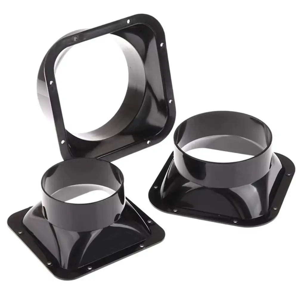 

Бытовые аксессуары, настенный фланцевый соединитель из АБС-пластика, черный, 100-300 мм, соединитель выхлопной трубы, соединение воздуховодов, вентиляционная труба