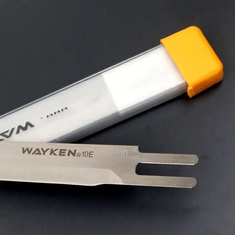 Fotografia 5: Lâminas de tesoura elétricas de liga de aço Wayken importadas, lâmina de corte, máquina de corte de pano, 8 polegadas, 10 polegadas, 12 polegadas, 13 polegadas, reta