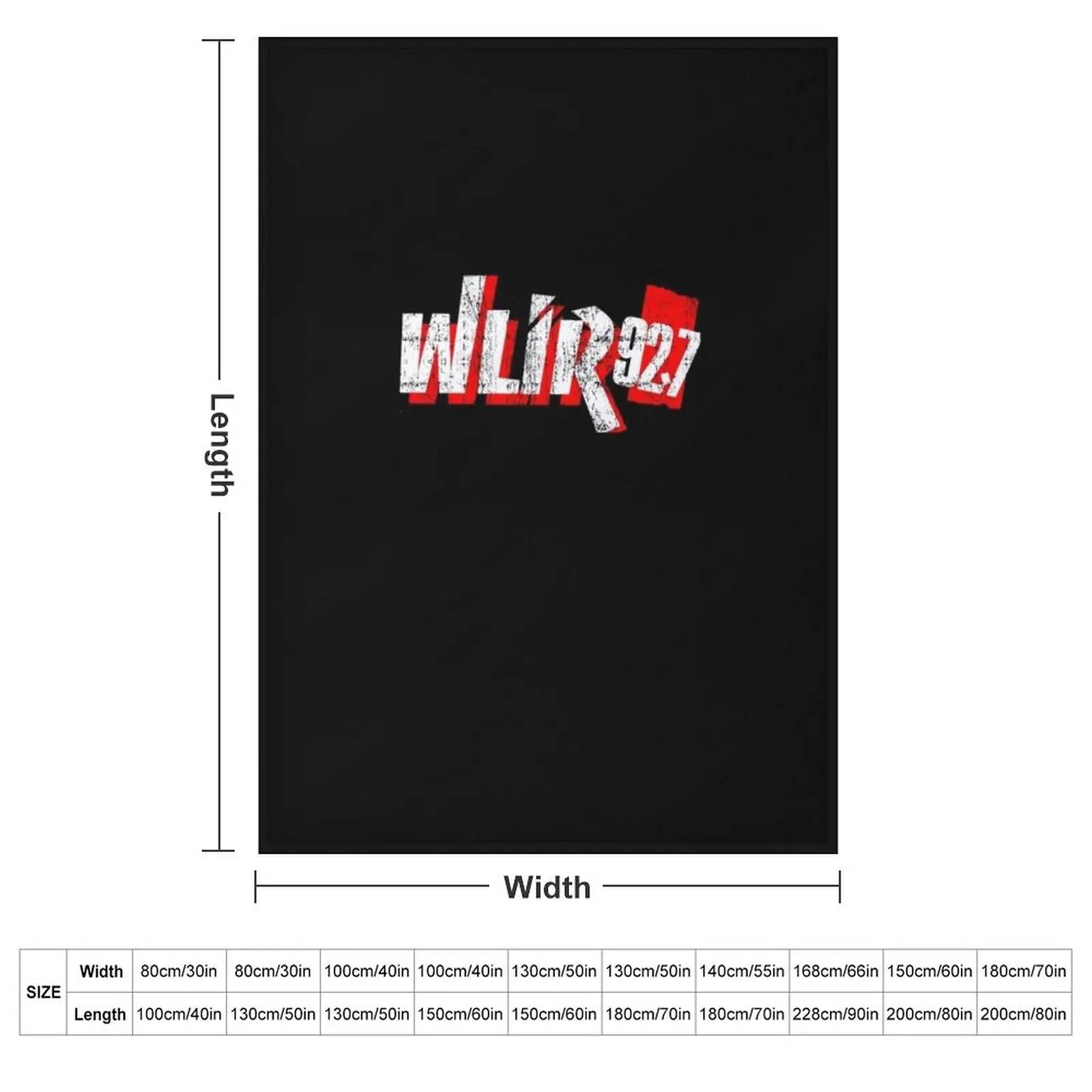 Vintage Wlir Radio 92.7 Throw Blanket couch cozy soft plush fuzzy picnic outdoor blanket