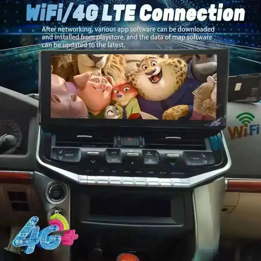 

16,2-дюймовый Android-экран для автомобильной магнитолы Toyota Land Cruiser 200 LC200, обновление до LC300, мультимедийный проигрыватель с CarPlay, GPS-навигация
