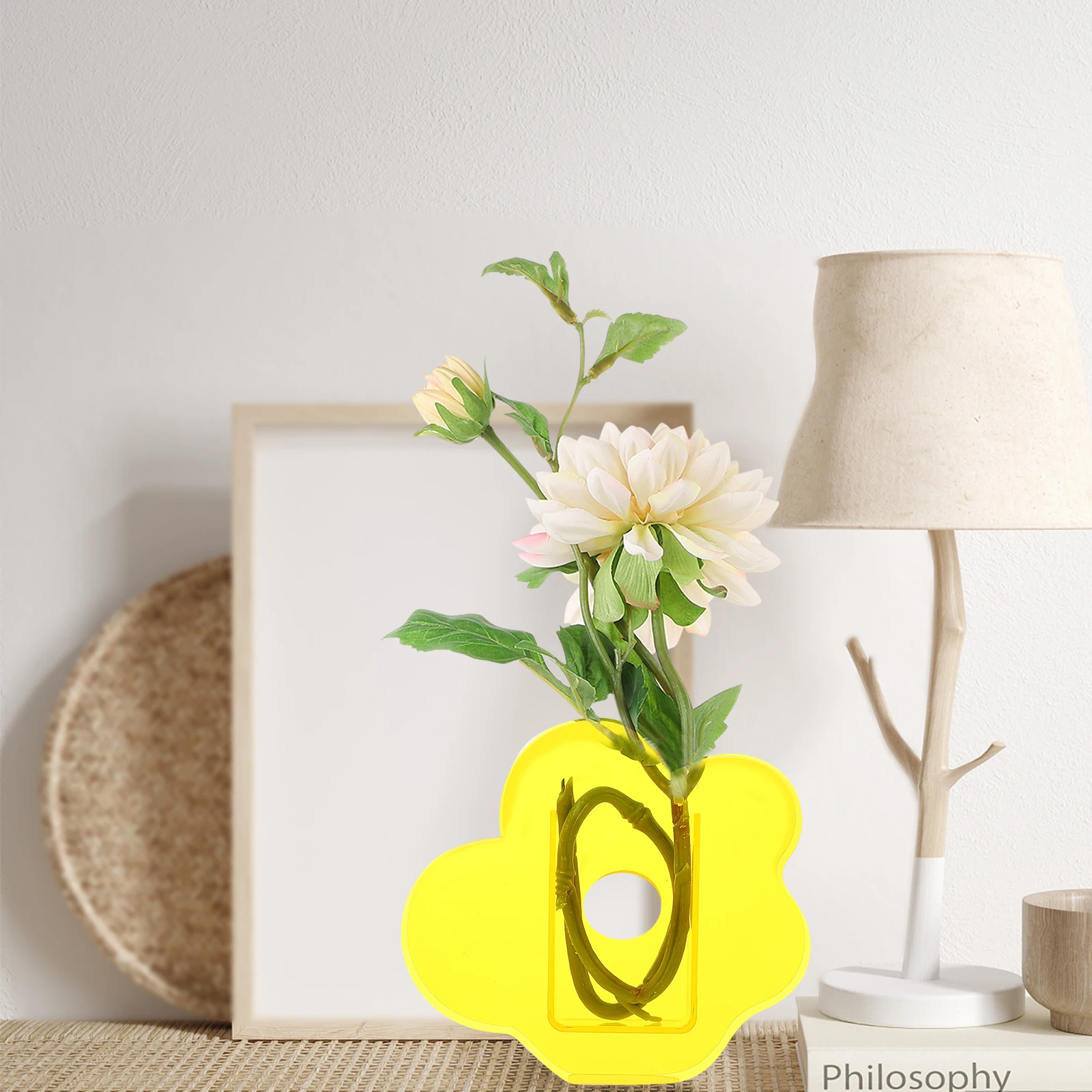 

Acrylic Vase Flower Shape Home Decoration Office Nordic Style Dried Floral Arrangement Ideal Wedding Centerpieces