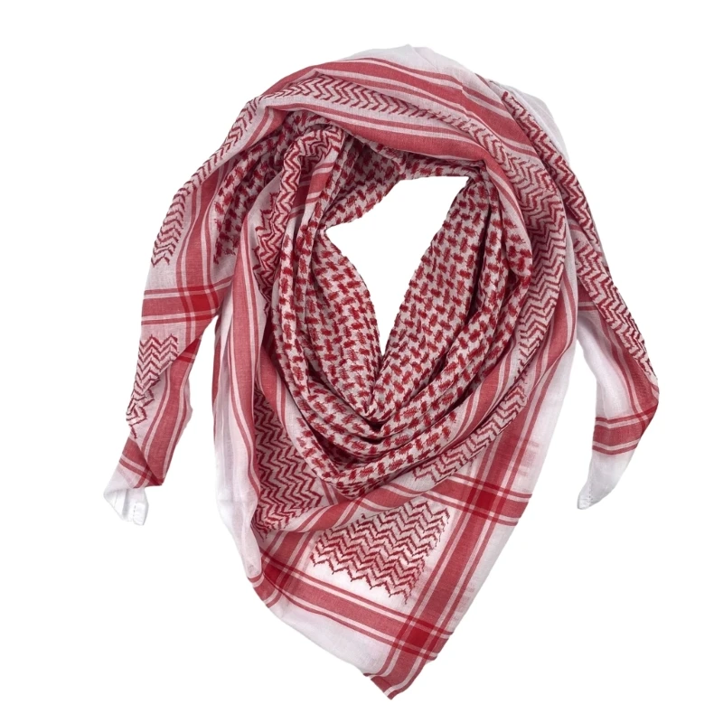 Jacquard Shemagh Scarf Keffiyeh Arab Middle East Dubai Head Wrap Square Shawl