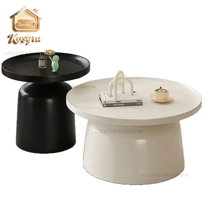 Nordic living room small apartment household round modern light luxury Internet celebrity sofa edge iron combination coffee