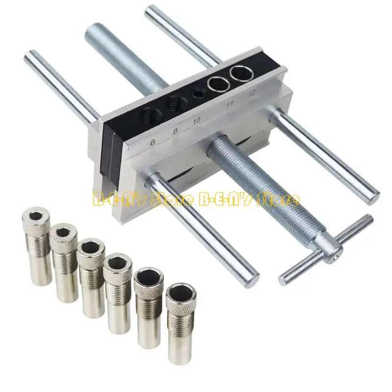 Y1AD Manual Metal SelfCentering Doweling Jig for Woodworking Installation Setup
