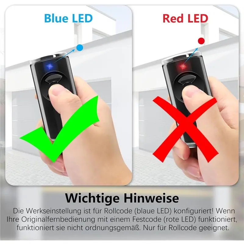 【أدوات منزلية】جهاز إرسال محمول لباب المرآب وجهاز تحكم عن بعد 868.3 BS Mhz فتحت باب المرآب لفتحة باب المرآب Hormann BS