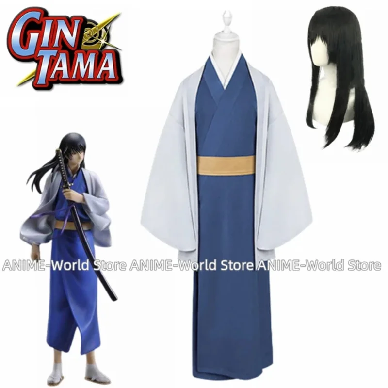 ss13 أنيمي جينتاما كاتسورا كوتارو كيمونو تأثيري حلي شعر مستعار مثالي مخصص أي حجم