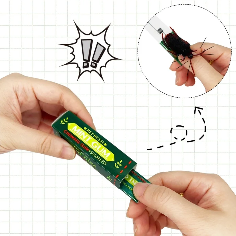 10 Pcs Halloween Prank Cockroach Chewing Gum for Halloween Ghost Festival Prank Funny Party Party Gift Decoration Supplies