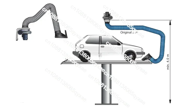 ذراع عادم دخان من الفولاذ المقاوم للصدأ مرن صناعي 200 مم 4 أمتار #2