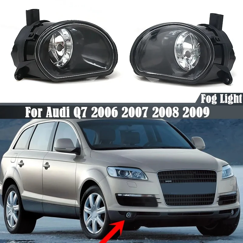 Car Front Bumper Fog Light Lamp With Halogen Bulbs Car Styling Accessories For  Q7 2006-2009 8P0941699A 8P0941700A