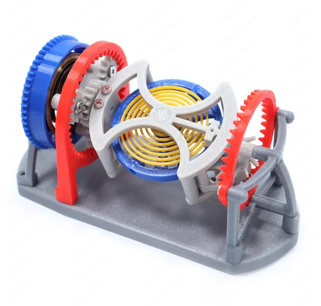 3D printing tourbillon model clockwork power decompression toy general education demonstration equipment