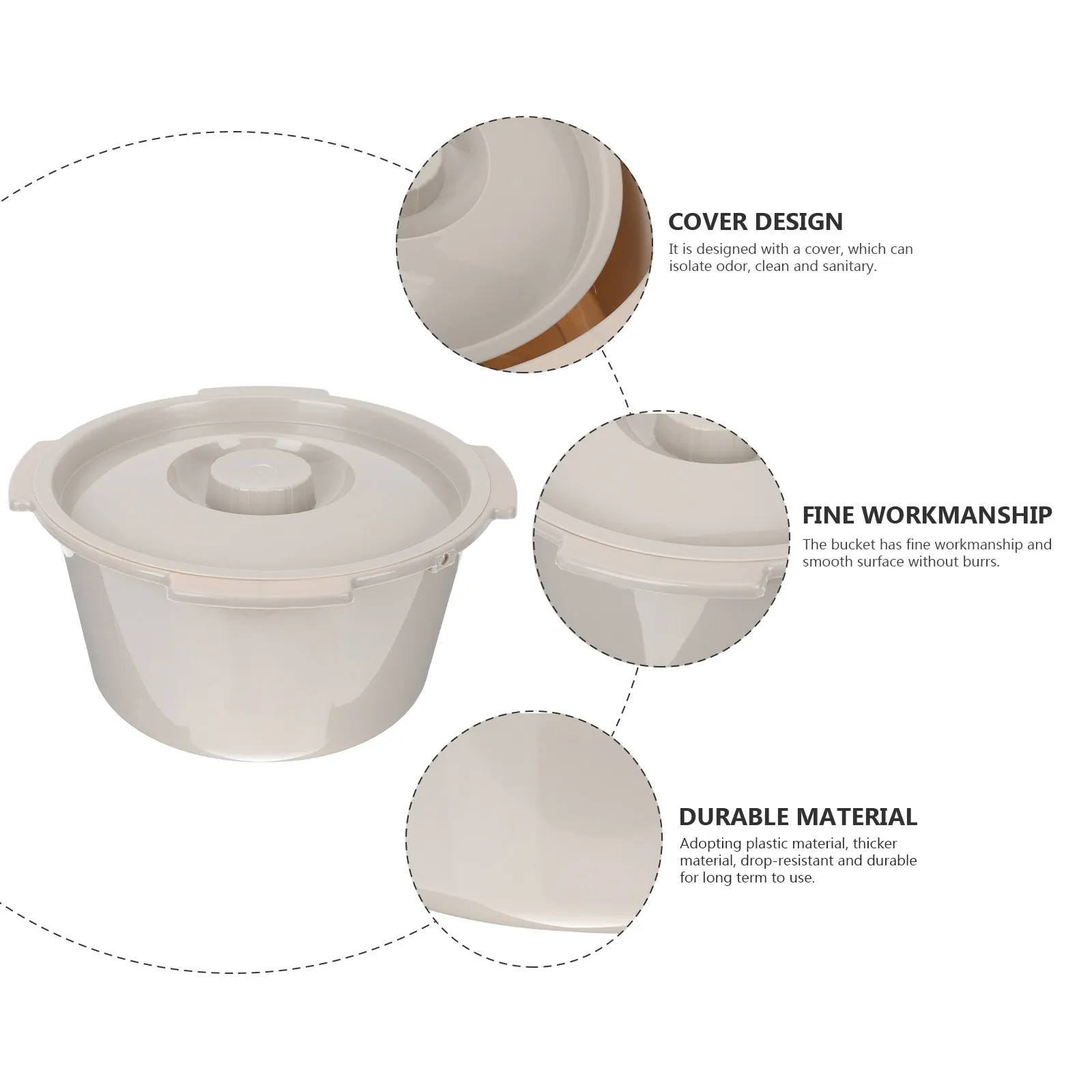 

Пластиковый прикроватный туалет-ведро с крышкой для пожилых, беременных женщин и детей, для использования в ванной комнате