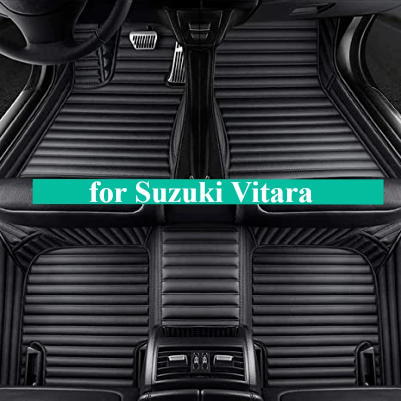 Custom Car Floor Mats for Suzuki Vitara 2015-2024 Fashion Interior Accessories Auto leather Carpet Rugs Coche Trunk cushion