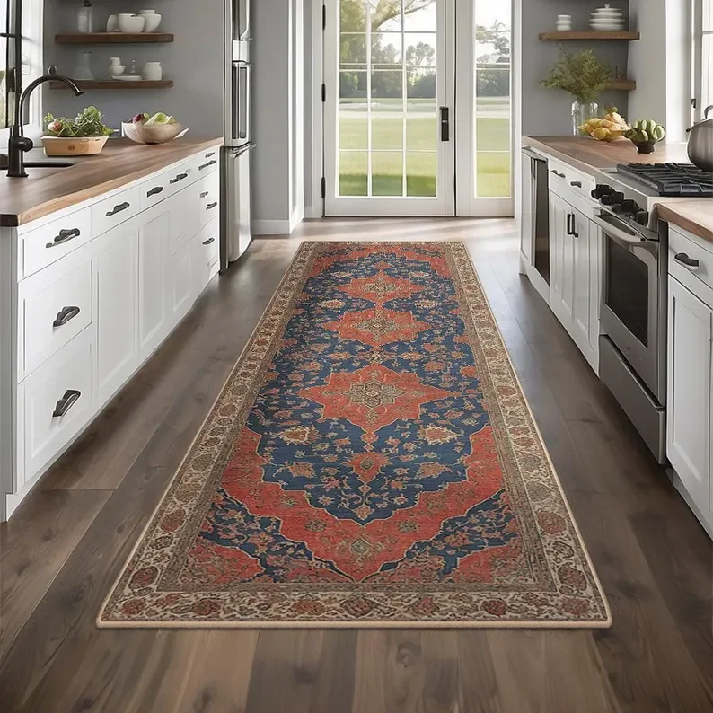 

Non-Slip Kitchen Rug Runner Rug Laundry Mat Hallway Entryway Machine Washable Pet & Kids Safe Available Carpets