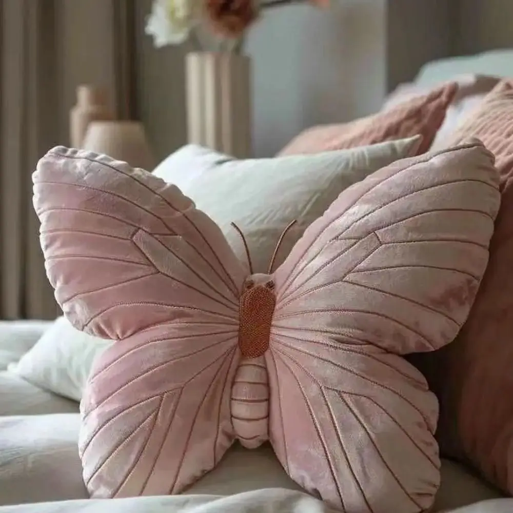 

New Cute Butterfly Pillow Fashion Soft Stuffed Toy Throwing Pad Sofa Decoration Christmas Gifts Hug Pillow