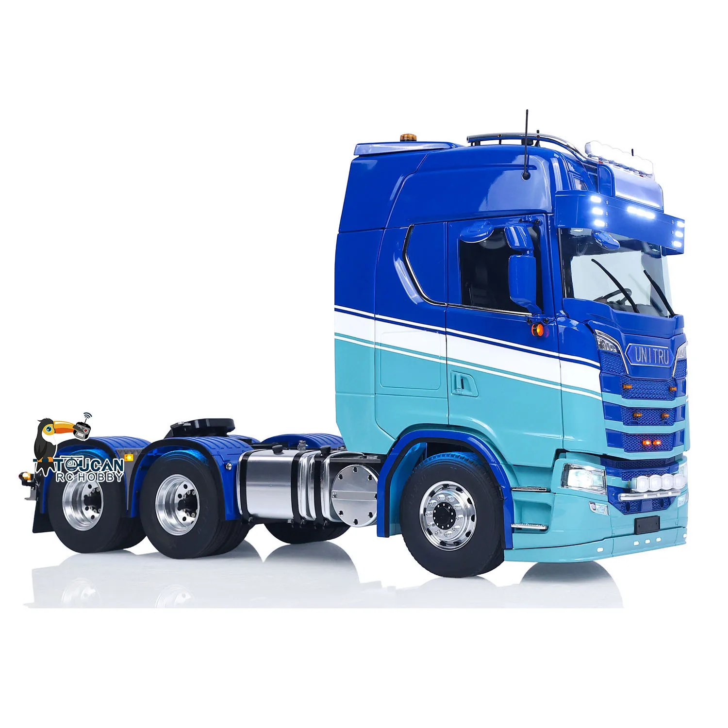 

RTR Unitru 06 770S 1/14 RC Tractor Truck TOUCAN DIY 6X6 Metal Chassis 2Speed Gearbox Smoke Light Sound Motor Remote Control Cars
