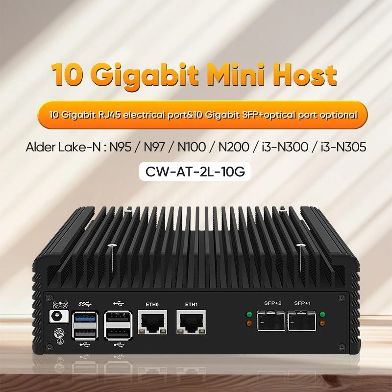 

Intel i3 N305 N100 Мульти-WAN Профессиональный проводной гигабитный VPN-маршрутизатор 2x/1x 10G SFP + 2x2,5G i226-V Сетевой интегрированный баланс нагрузки