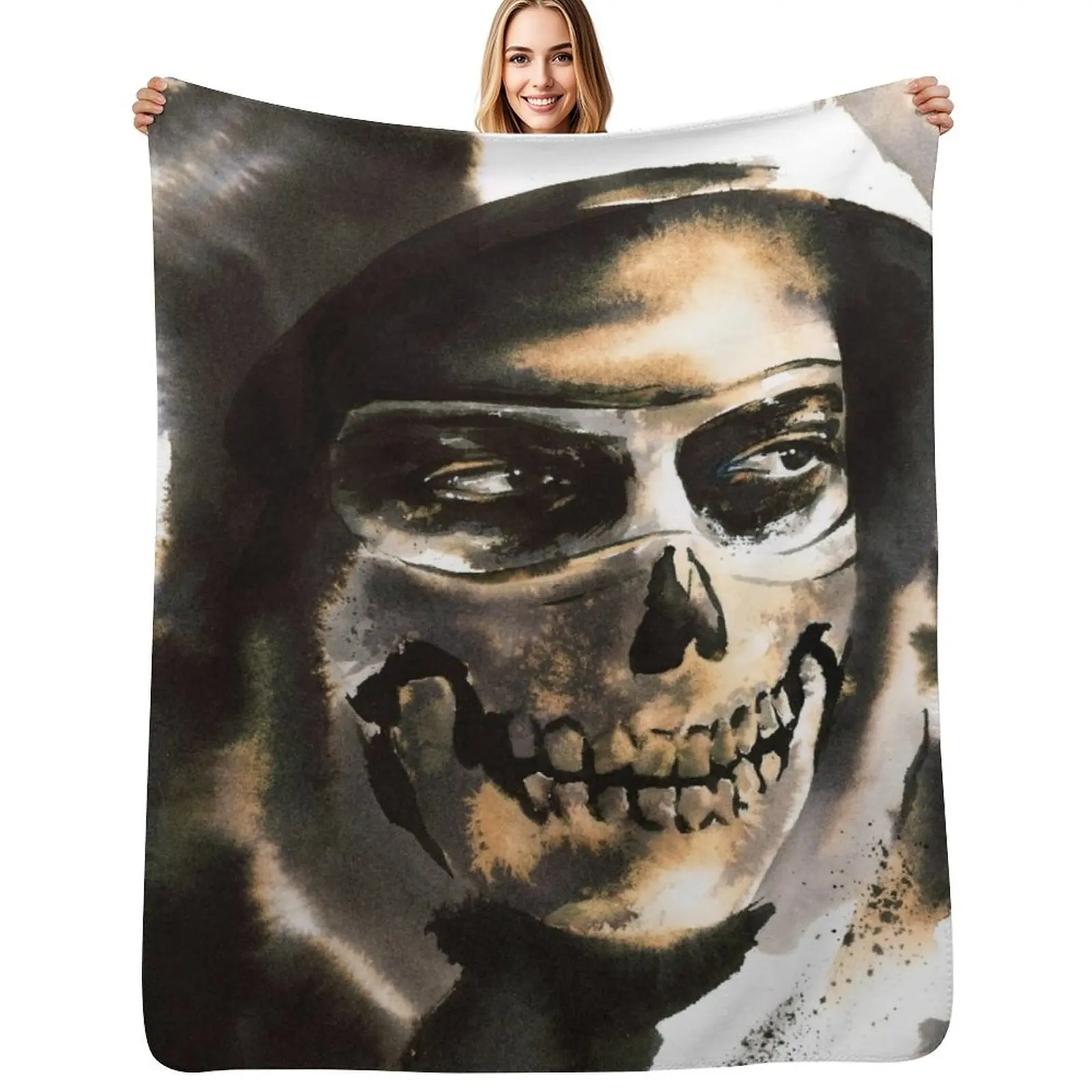 Simon Ghost Riley in MW2 Throw Blanket christmas decoration Hairys Decorative Beds Decorative Sofa Picnic for winter Blankets