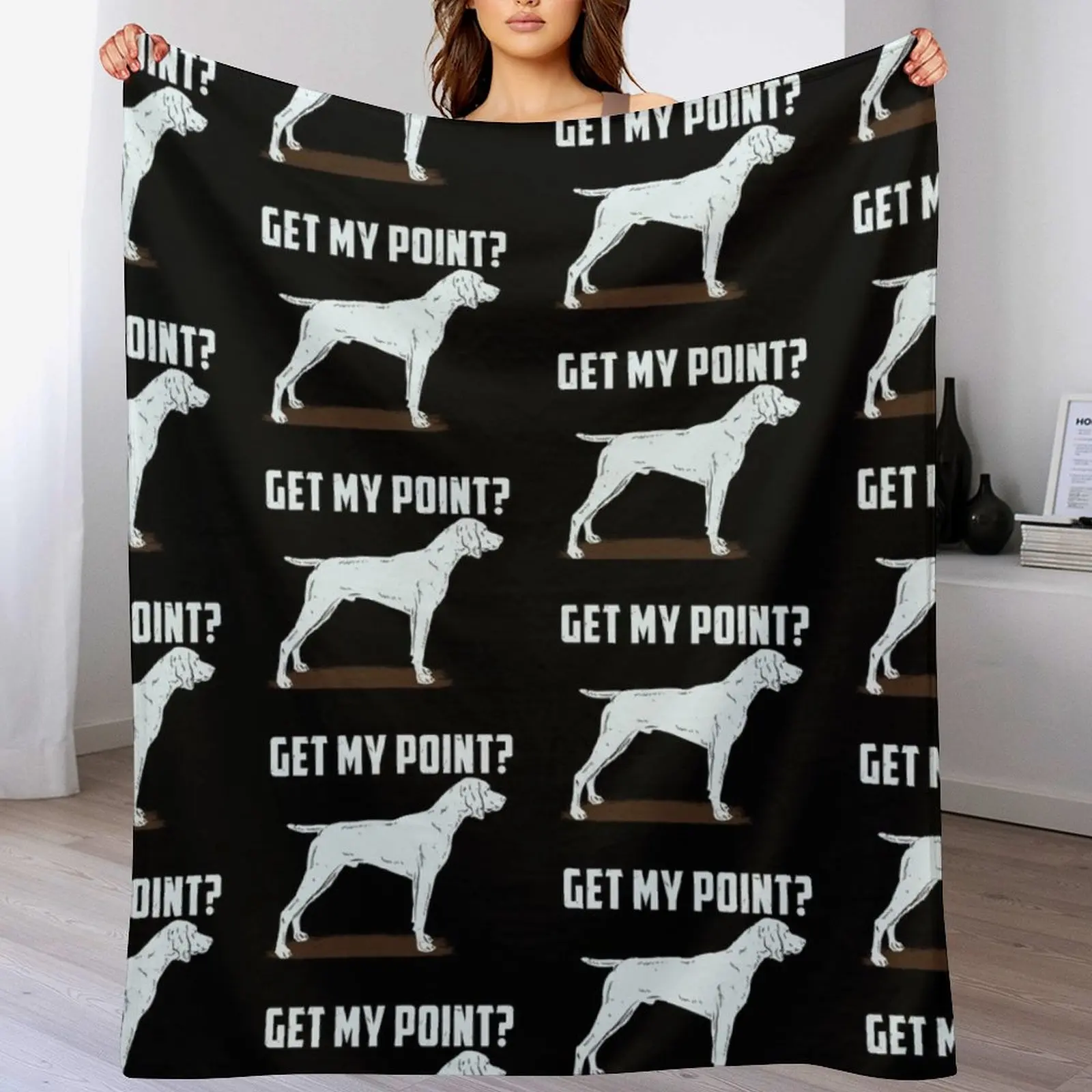 

German Shorthair Pointer Hunting Hunter Gundog Throw Blanket Heavy halloween Luxury St Soft Beds Blankets