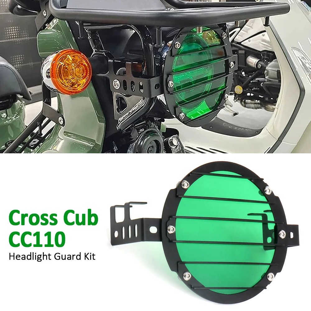 

Motorcycle Black Headlight Turn Signal Taillight Grill Cover For Honda Cross Cub 110 CC110 Cub Indicator Lamp Protector