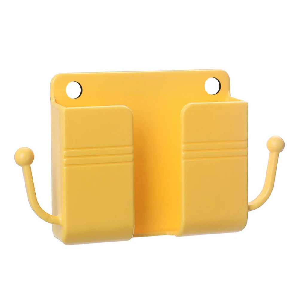No Drill Wall Mounted Remote Control Holder Storage Box for TV AC Phone Plug Organizer Lightweight Living Room Rack view 6