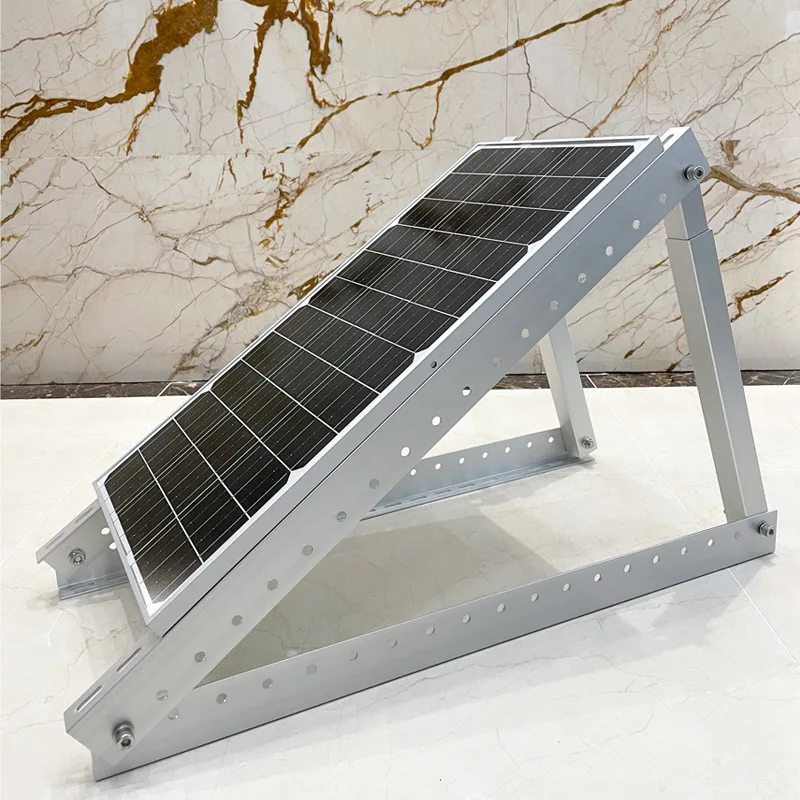 Solar Adjustable PV Ground Bracket Aluminium Alloy Anodized Surface China Origin Solar Panel Mounting System Bracket