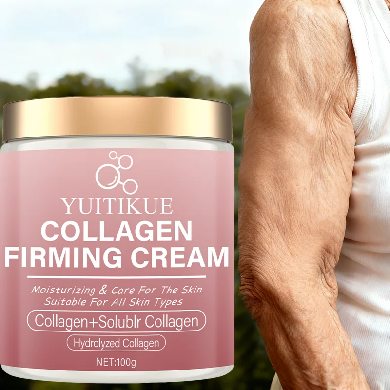 Crème raffermissante au collagène 100g – Serrer et soulever les bras, la taille et les jambes, formule douce, rehausseur d'exercice, tous types de peau