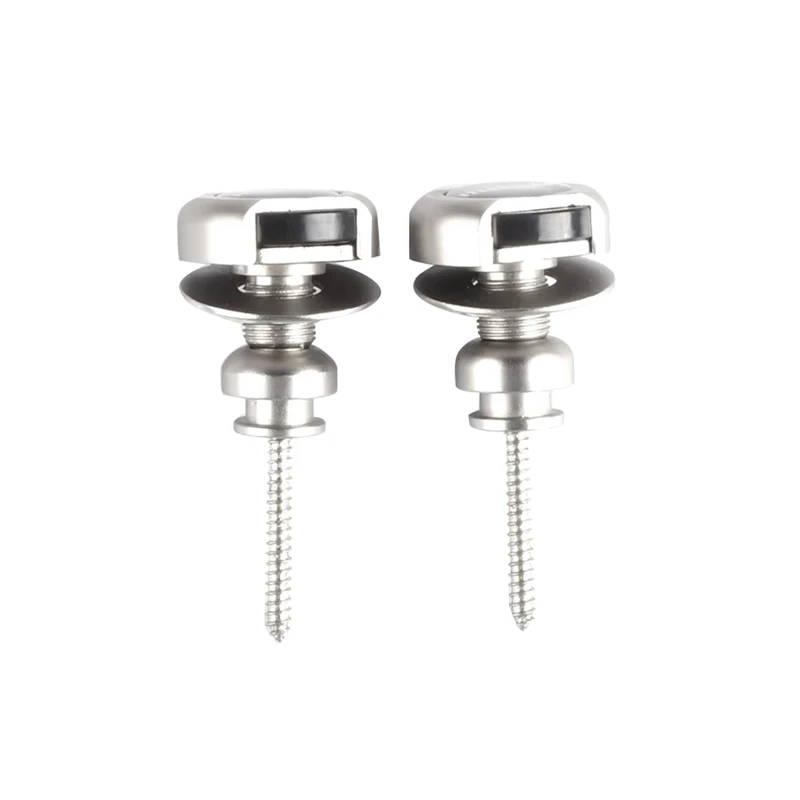 

2Pcs Guitar Strap Locks Button Locks Security Retainer Anti-Rust Metal Strap Buttons Retainer For Electric Guitar Bass-ABAF